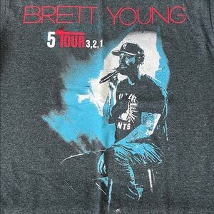 Brett Young Tour Graphic TShirt Gray Size Small